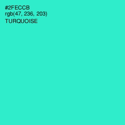 #2FECCB - Turquoise Color Image