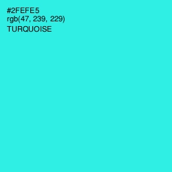 #2FEFE5 - Turquoise Color Image