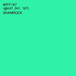 #2FF1A7 - Shamrock Color Image