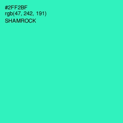 #2FF2BF - Shamrock Color Image