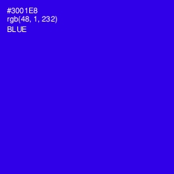 #3001E8 - Blue Color Image