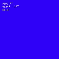 #3001F7 - Blue Color Image