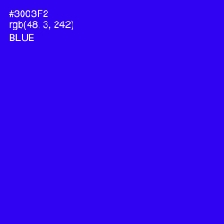 #3003F2 - Blue Color Image