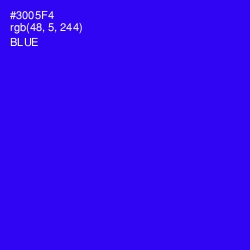 #3005F4 - Blue Color Image