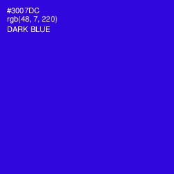#3007DC - Dark Blue Color Image