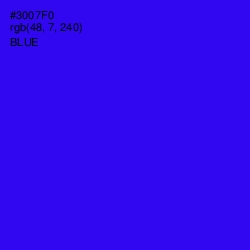 #3007F0 - Blue Color Image