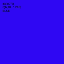 #3007F3 - Blue Color Image