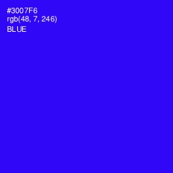 #3007F6 - Blue Color Image
