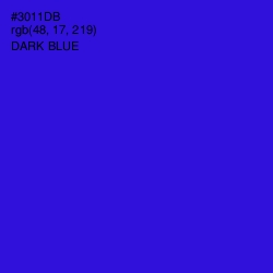 #3011DB - Dark Blue Color Image
