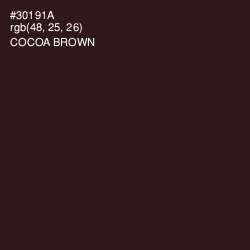 #30191A - Cocoa Brown Color Image