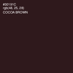 #30191C - Cocoa Brown Color Image