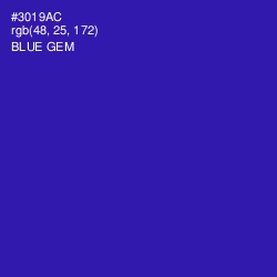 #3019AC - Blue Gem Color Image