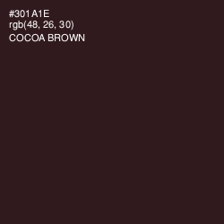 #301A1E - Cocoa Brown Color Image