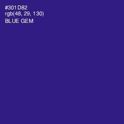 #301D82 - Blue Gem Color Image