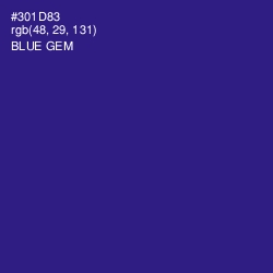 #301D83 - Blue Gem Color Image