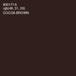 #301F1A - Cocoa Brown Color Image