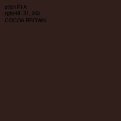 #301F1A - Cocoa Brown Color Image