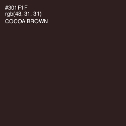 #301F1F - Cocoa Brown Color Image