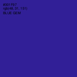 #301F97 - Blue Gem Color Image