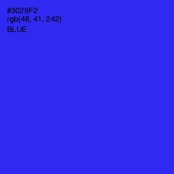 #3029F2 - Blue Color Image