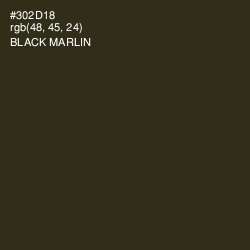 #302D18 - Black Marlin Color Image