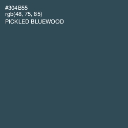 #304B55 - Pickled Bluewood Color Image