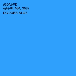 #30A0FD - Dodger Blue Color Image