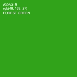#30A31B - Forest Green Color Image