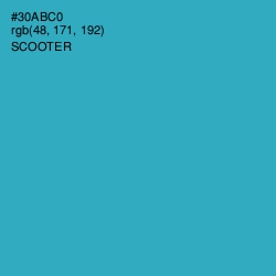 #30ABC0 - Scooter Color Image