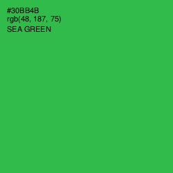 #30BB4B - Sea Green Color Image