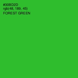 #30BD2D - Forest Green Color Image