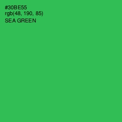#30BE55 - Sea Green Color Image