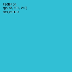 #30BFD4 - Scooter Color Image
