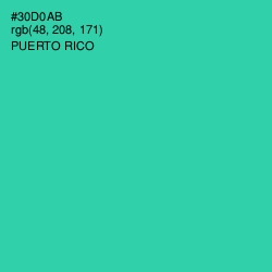 #30D0AB - Puerto Rico Color Image