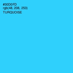 #30D0FD - Turquoise Color Image