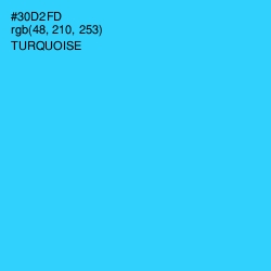 #30D2FD - Turquoise Color Image
