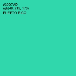 #30D7AD - Puerto Rico Color Image