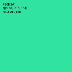 #30E3A1 - Shamrock Color Image