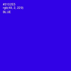 #3102E5 - Blue Color Image