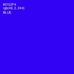 #3102F4 - Blue Color Image