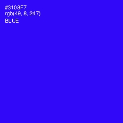 #3108F7 - Blue Color Image