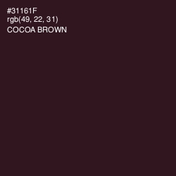 #31161F - Cocoa Brown Color Image