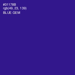 #31178B - Blue Gem Color Image