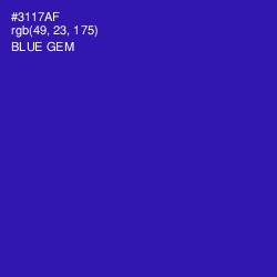 #3117AF - Blue Gem Color Image