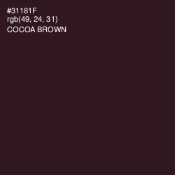 #31181F - Cocoa Brown Color Image