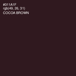 #311A1F - Cocoa Brown Color Image
