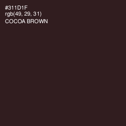 #311D1F - Cocoa Brown Color Image