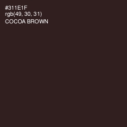 #311E1F - Cocoa Brown Color Image