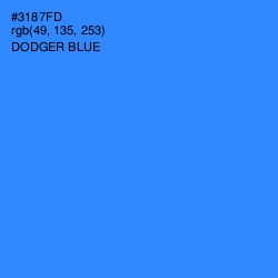 #3187FD - Dodger Blue Color Image