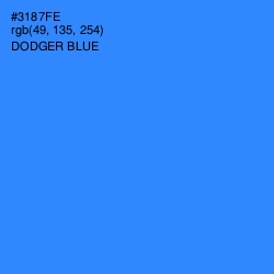 #3187FE - Dodger Blue Color Image